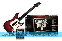 PS3 Guitar Hero 5 Gitár szett, játékkal