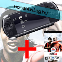 PSP 3000 (Slim) - Fekete - Black - FIFA 09 pack (5.01)
