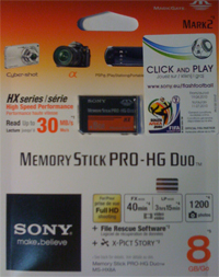 Sony Memory Stick PRO-HG Duo HX 8GB - PSP