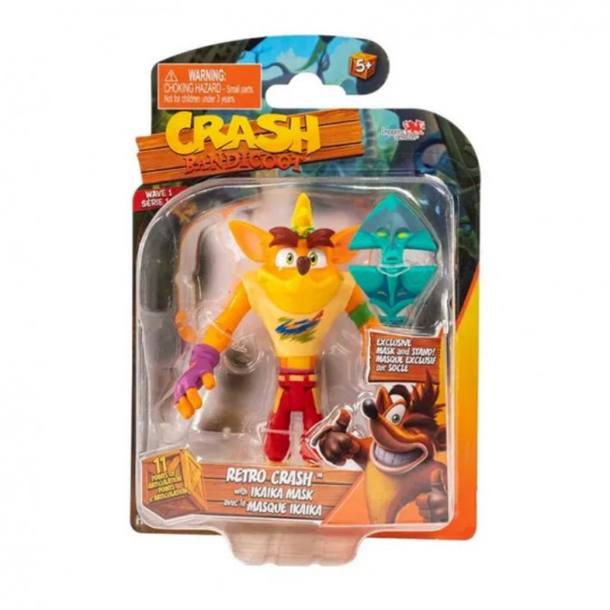 Crash Bandicoot akciófigura: Retro Crash maszkkal Ajándéktárgyak