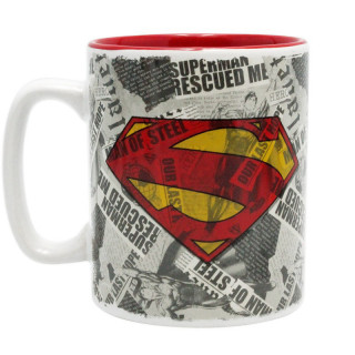 DC COMICS - Bögre + Kulcstartók + Kitűzők - Superman (460ml) - Abystyle Ajándéktárgyak