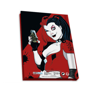 DC COMICS - Pck Mug340ml + KeyringPVC + Notebook "Harley Quinn" - Bögre, Kulcstartó, Jegyzetfüzet - Abystyle Ajándéktárgyak