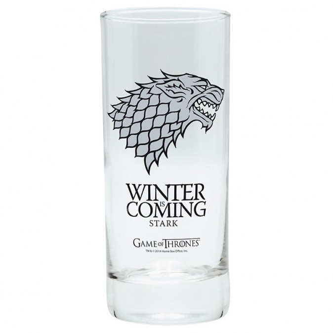 GAME OF THRONES - Pck Glass 29cl + Keyring + Mini Mug "Stark" - Ajándékcsomag - Abystyle Ajándéktárgyak