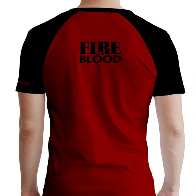  GAME OF THRONES - Póló - Targaryen - piros-fekete (XL-es méret) - Abystyle Ajándéktárgyak