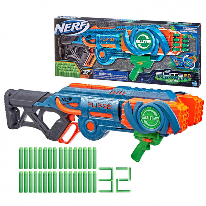 Hasbro Nerf Elite 2.0 Flip Szivacslövő Fegyver - 32db (F2551) Játék