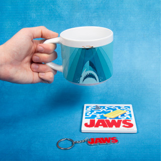 Jaws bögre, alátét és kulcstartó készlet (250 ml) Ajándéktárgyak