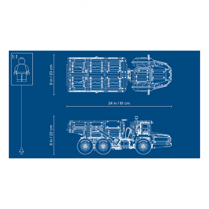 LEGO Technic 6x6-os Volvo csuklós szállítójármű (42114) Játék