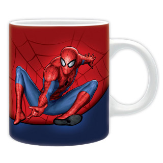 MARVEL - Bögre + Kulcstartó + Matrica - Spiderman (320ml) - Abystyle Ajándéktárgyak