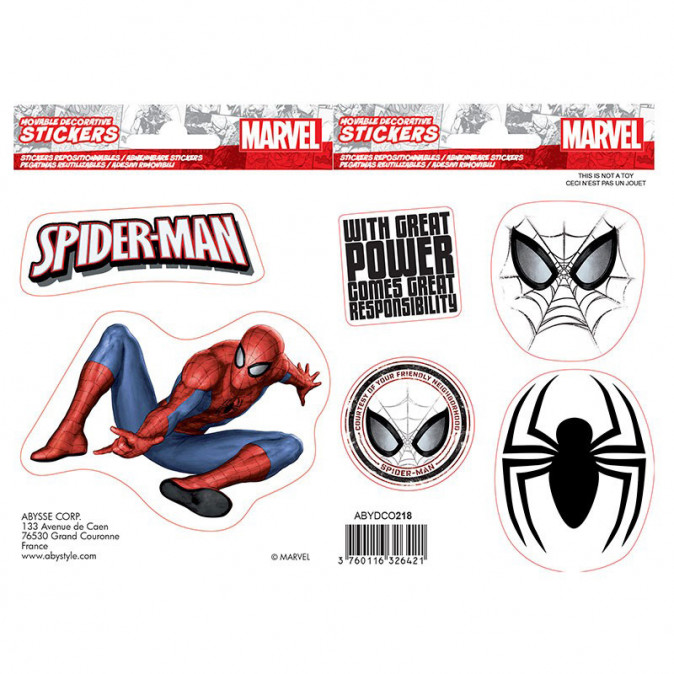 MARVEL - Bögre + Kulcstartó + Matrica - Spiderman (320ml) - Abystyle Ajándéktárgyak