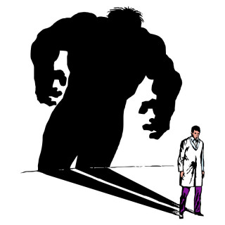 MARVEL - Tshirt - Póló "Hulk Shadow" man SS white - new fit (S-es méret) Ajándéktárgyak