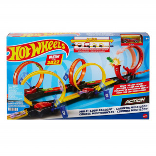Mattel Hot Wheels: Action - Multi-Loop Raceoff Játékszett (HDR83) Játék