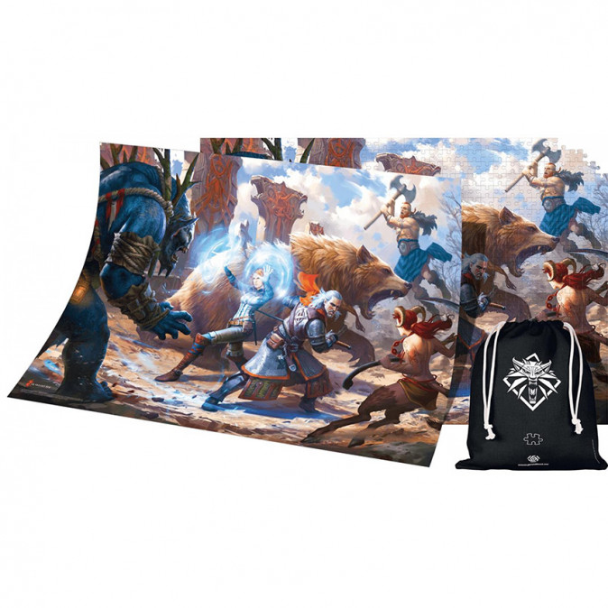 THE WITCHER (WIEDŹMIN): Geralt & Triss In Battle Puzzles 1000 darabos puzzle Játék