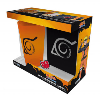 Naruto Shippuden "Konoha" (XXL Pohár + Kitűző + Jegyzetfüzet) - Abystyle Ajándéktárgyak