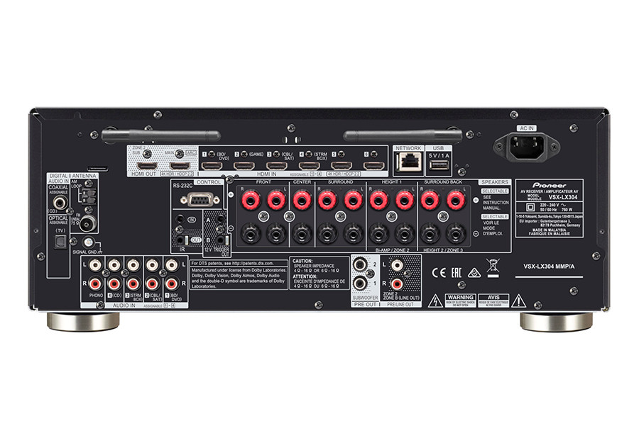 Pioneer VSX-LX304-S 9.2 csatornás ezüst házimozi erősítő Audio