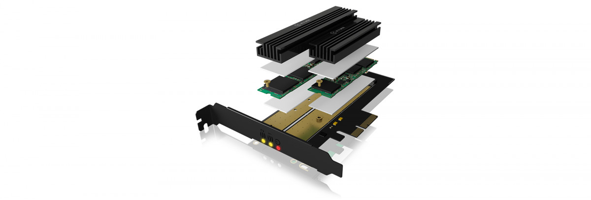 IcyBox PCIe extension card with M.2 M-Key socket for one M.2 NVMe SSD PC