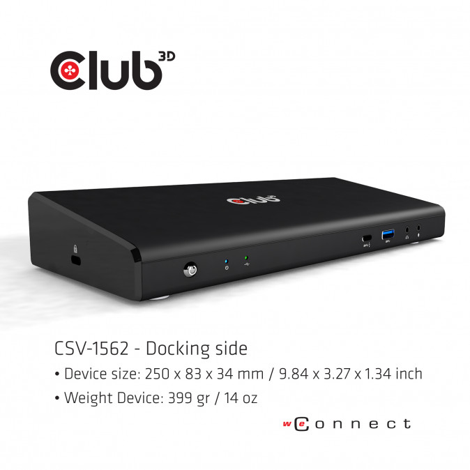 HDD-DOCK USB Club 3D USB TYPE C 3.2 GEN 1 UNIVERSAL TRIPLE 4K TÖLTŐ DOKKOLÓ 60W PC