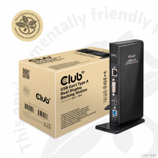 DOCK CLUB3D Sensevision USB 3.0 Dual Display Docking Station PC