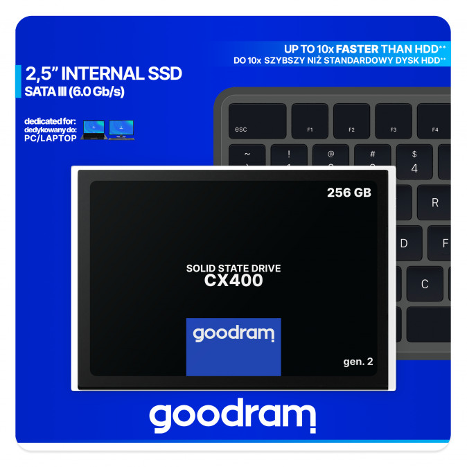 Goodram CX400 gen.2 2.5" 256 GB Serial ATA III 3D TLC NAND PC