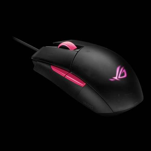 Asus ROG Strix Impact II Electro Punk Egér (90MP01U0-BMUA00) Fekete-Rózsaszín PC