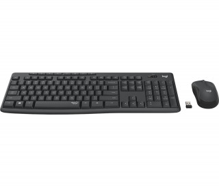 Logitech MK295 Silent Wireless Combo billentyűzet Vezeték nélküli RF Magyar Fekete PC