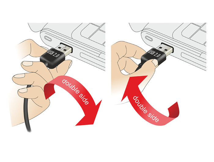 DeLock Extension cable EASY-USB 2.0 Type-A male > USB 2.0 Type-A female Black 1m PC