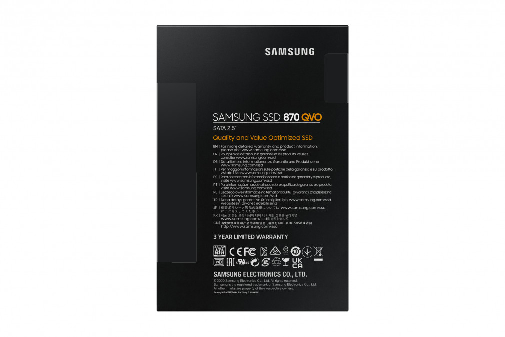 Samsung SSD 1TB - MZ-77Q1T0BW (870 QVO Series, SATA 6 Gb/s) PC