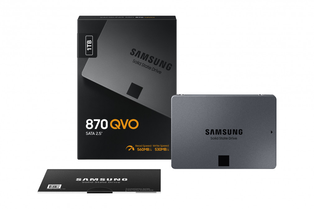 Samsung SSD 1TB - MZ-77Q1T0BW (870 QVO Series, SATA 6 Gb/s) PC