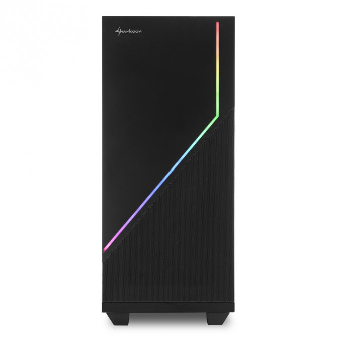 Sharkoon RGB FLOW táp nélküli Mid Tower számítógépház fekete PC