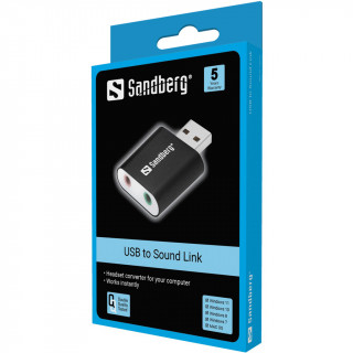 Sandberg USB -> Sound Link külső hangkártya PC