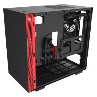 NZXT H210 Tempered Glass Matte Black/Red PC