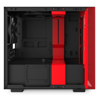 NZXT H210 Tempered Glass Matte Black/Red PC