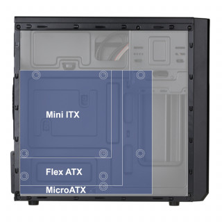 Akyga Micro ATX Case AK17BK 2x USB 3.0 w/o PSU PC