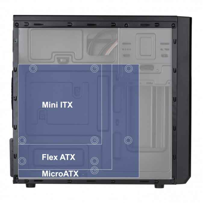 Akyga Micro ATX Case AK17BK 2x USB 3.0 w/o PSU PC