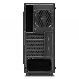 Sharkoon Számítógépház -  TG4 RGB (fekete; üveg oldal; alsó táp; ATX; 4x120mm RGB Ventillátor; 2xUSB3.0; I/O) PC