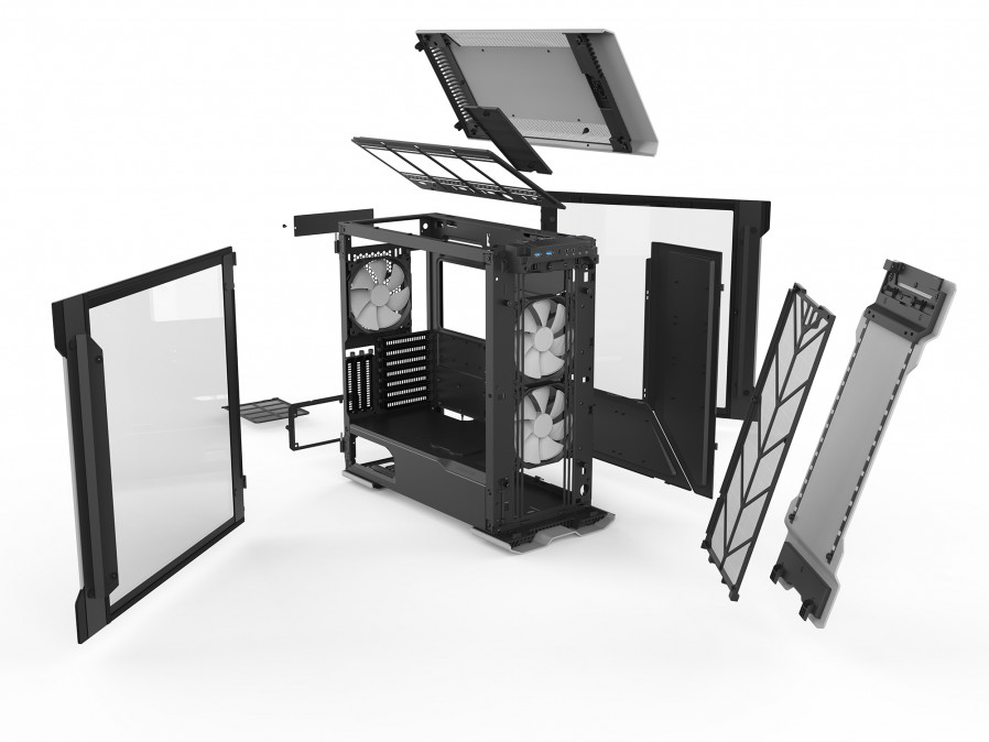 Phanteks Enthoo Evolv X (Edzett üveg) - Ezüst PC