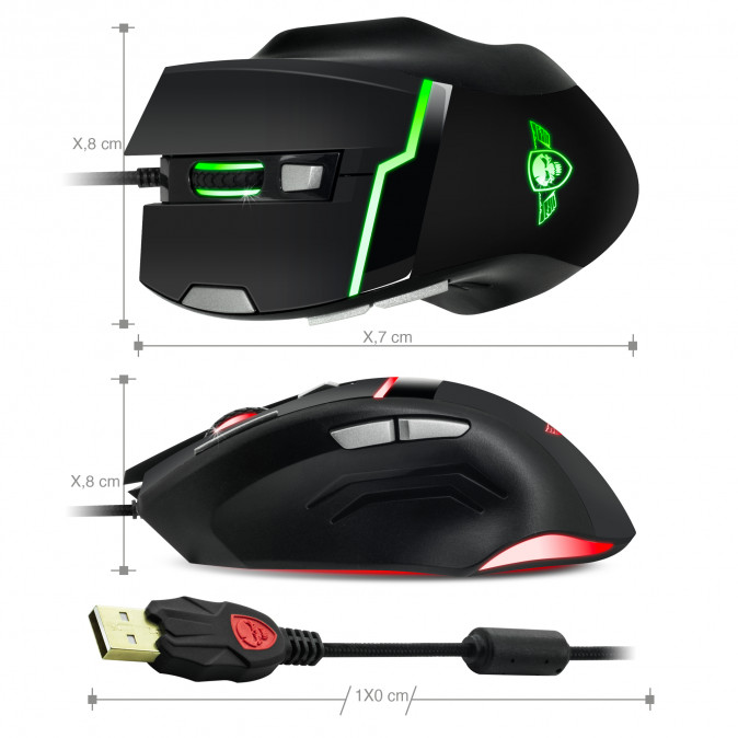 Spirit Of Gamer Elite M10 Egér - Fekete PC