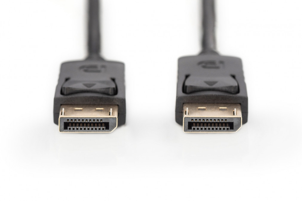 Assmann DisplayPort connection cable with interlock M/M 2m - Fekete PC