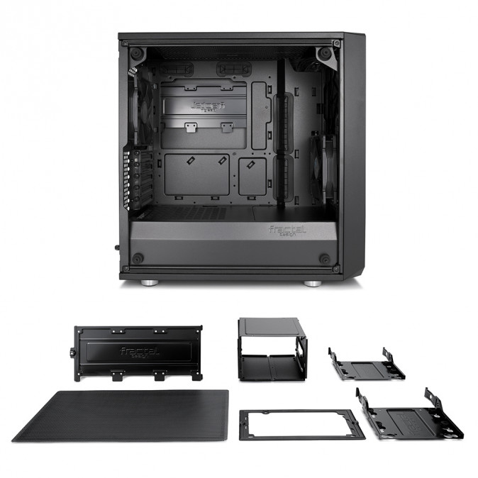 Fractal Design Meshify C Mini (Edzett üveg) - Fekete PC