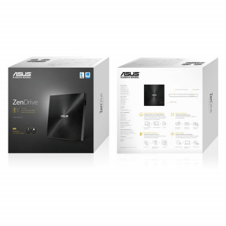 ODDE-DVDRW ASUS ZenDrive U9M [USB2.0, Dobozos, Fekete] PC