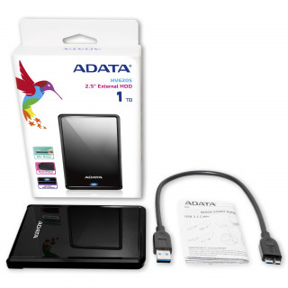 ADATA HV620S 1TB Fekete [2.5"/USB3.1] PC