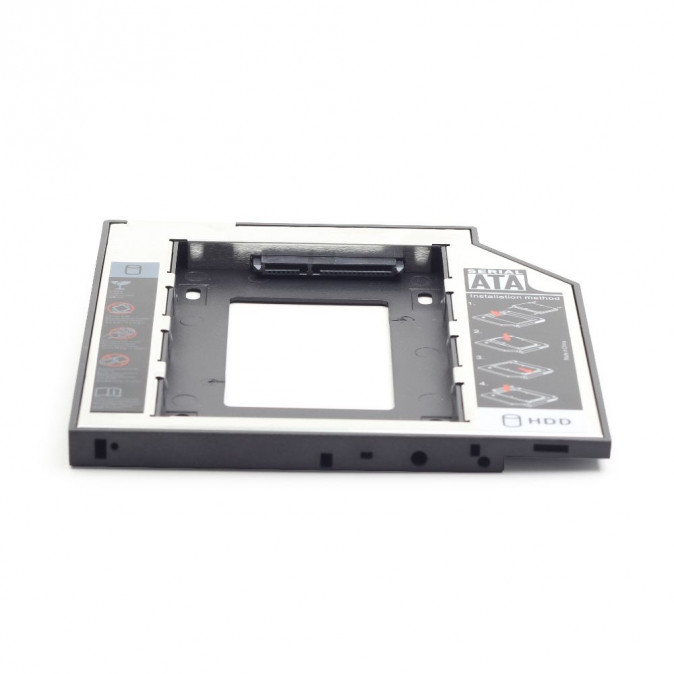 Gembird SSD/HDD beépítő keret SATA -> SATA (Notebook ODD helyére, 12.7mm) PC
