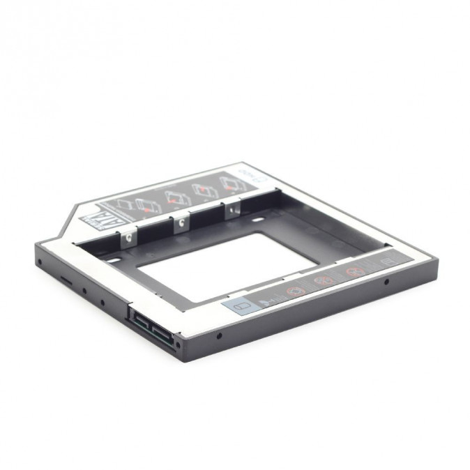 Gembird SSD/HDD beépítő keret SATA -> SATA (Notebook ODD helyére, 12.7mm) PC