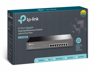 TP-Link TL-SG1008MP 8-Port Gigabit Desktop/Rackmount Switch with 8-Port PoE+ PC