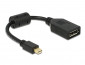 DeLock Adapter mini Displayport 1.2 male > Displayport female 4K Black thumbnail
