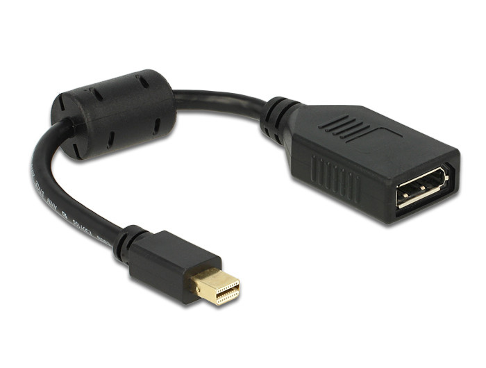 DeLock Adapter mini Displayport 1.2 male > Displayport female 4K Black PC