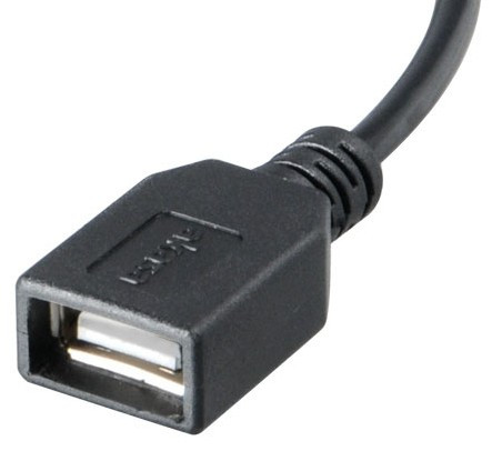 Akasa microUSB - USB Type-A OTG kábel 15cm Black PC