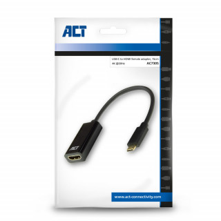 ACT AC7305 video átalakító kábel 0,15 M USB C-típus HDMI A-típus (Standard) Fekete PC