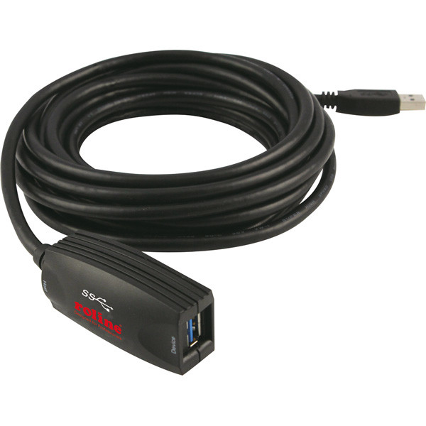 ROLINE USB 3.0 Active Repeater USB kábel 5 M USB A Fekete PC