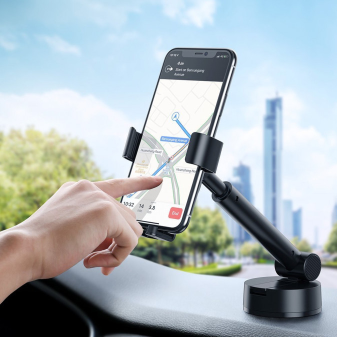 Baseus Simplism tapadókorongos autós tartó műszerfalra, fekete Mobil