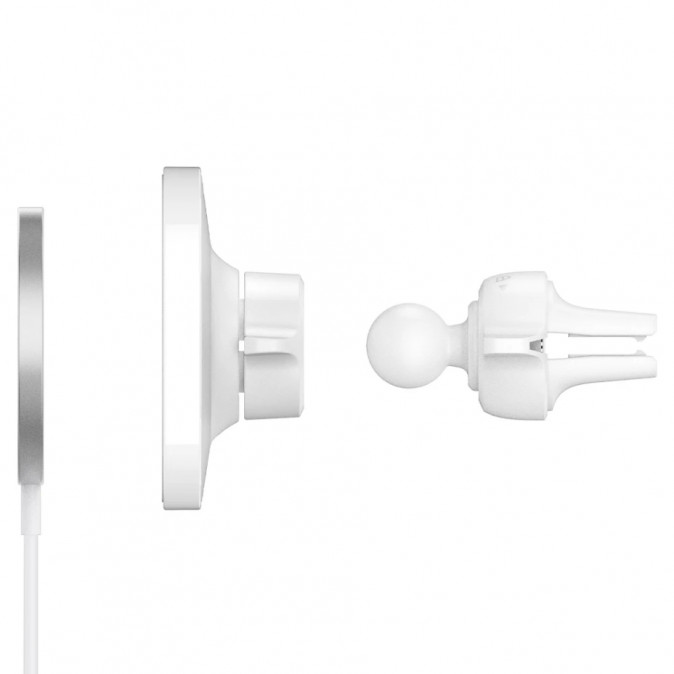 Spigen MagFit mágneses autós tartó MagSafe töltő kompatibilis, szellőzőrácsba, fehér Mobil